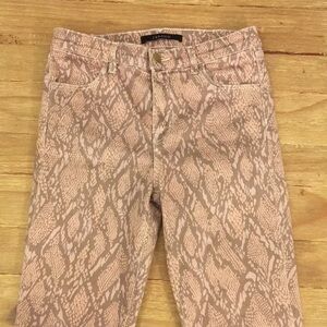 J Brand ALANA High Rise Crop Skinny Jean Snakeskin
